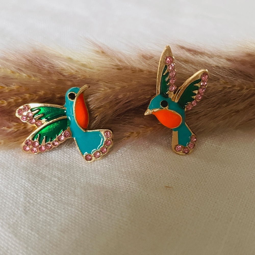 🌟Buy 2 Pairs, Get One Free, NWT Hummingbird Stud Earrings, Hummers